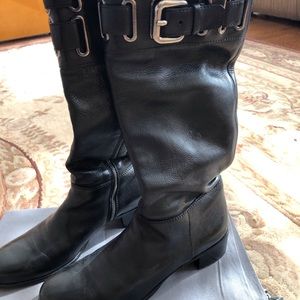MIU MIU black leather boots